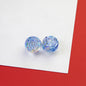 Transparent Rose Acrylic Round Beads 15x16mm Swirling Floral 20pcs 11