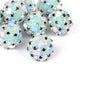 Embellished Bubblegum Beads 16mm Heart Embedded Rhinestone 10pcs 6