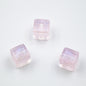 Glitter Square Acrylic Beads 12mm Transparent Pastel 20pcs 8