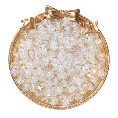 Crackle Round Glass Beads 8mm Colored Hole 1.3mm 50pcs 21