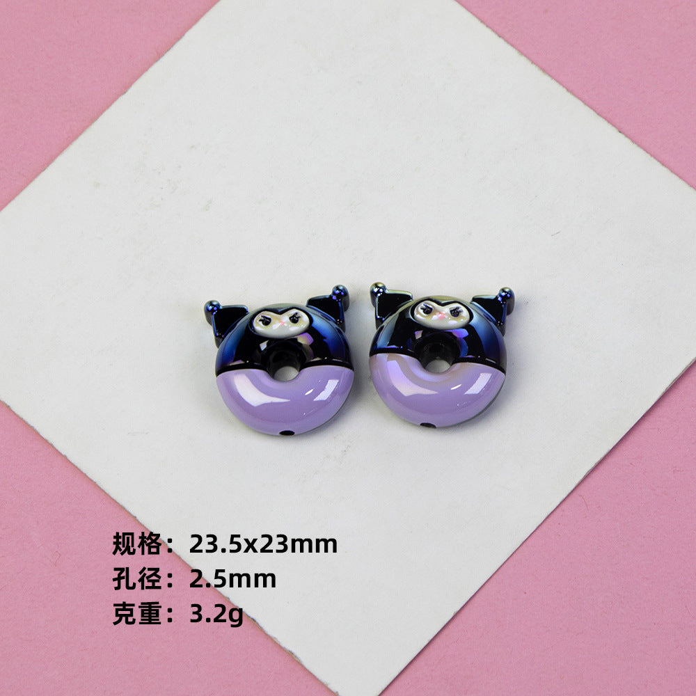 Sanrio Donut Series Resin Beads Playful Glossy Character Design 20pcs 7
