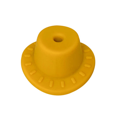 Silicone Focal Beads Hats Raised Dash Brim Detail 20pcs 18