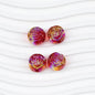 Transparent Rose Acrylic Round Beads 15x16mm Swirling Floral 20pcs 15