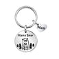 Mama Bear Stainless Steel Keychain Minimalist Animal Design 3