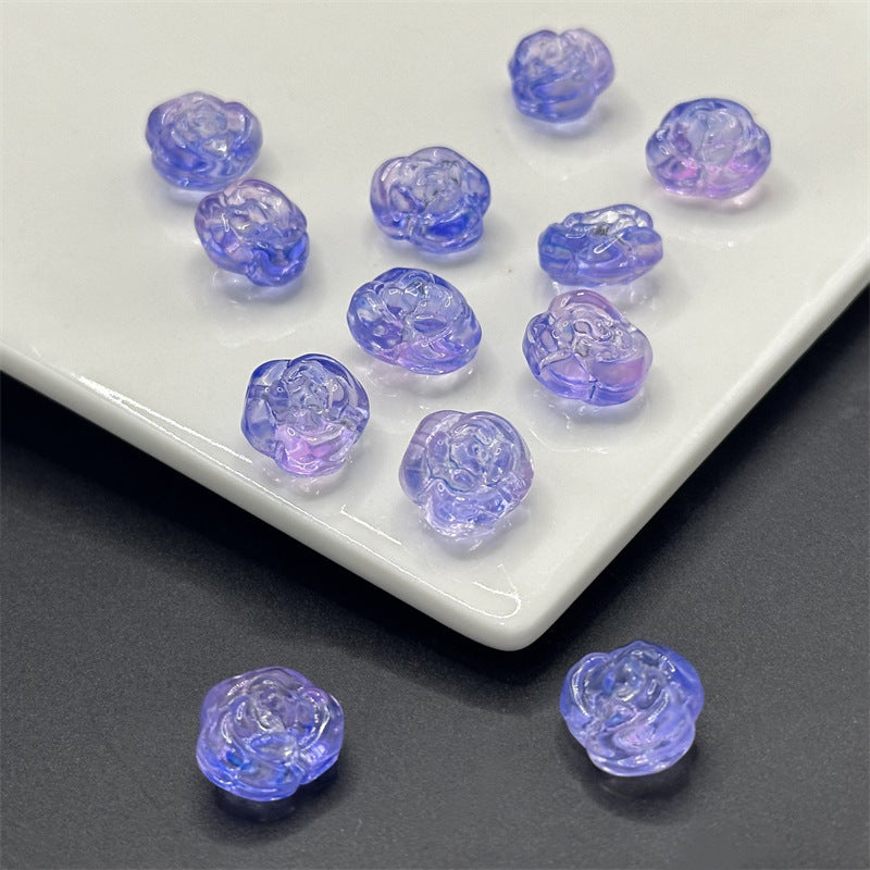 Czech Glass Beads Rose 12mm Soft Purple Pink 100pcs