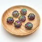 UV Plating Lotus Acrylic Beads 21mm Transparent Glossy 5pcs 8