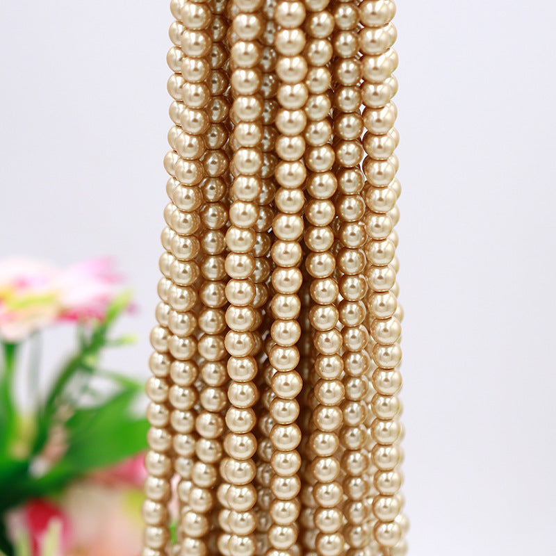 Pearl Glass Beads 8mm Imitation Lustrous Pastel Mixed 1000pcs 19