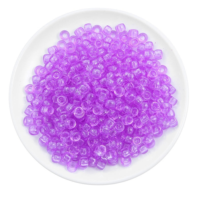 Transparent Acrylic Seed Beads 9mm Large Hole Colorful 100pcs 15