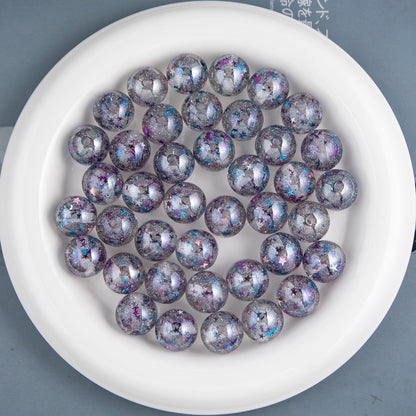 Shimmer Starry Resin Beads 16mm Round Multicolor 10pcs 7
