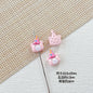 Dolphin and Birthday Bear Metal Beads 15 17mm Painted Alloy 10pcs 14