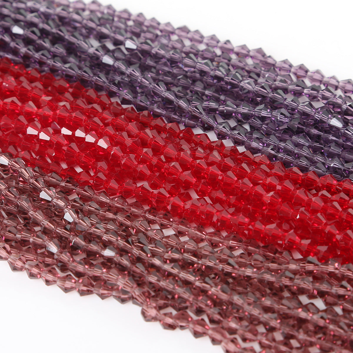 Electroplated Faceted Glass Beads 6mm Transparent Mixed Colors 45pcs 3