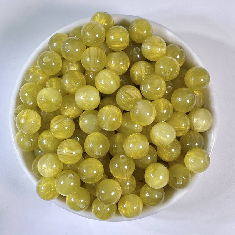 Gilding Gradient Resin Beads 8mm Round Shimmer 100pcs 19