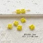 Chair and Jigsaw Metal Beads Painted Colorful Glossy 20pcs 13
