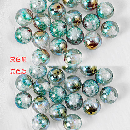 Clear Christmas Tree Inside Resin Beads 16mm Round Colorful 20pcs 13