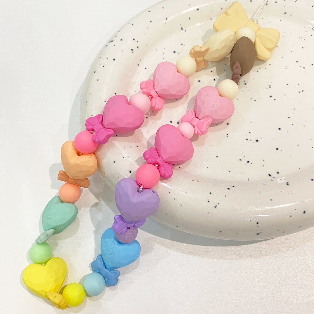 Rubberized Spray Painted Faceted Heart Acrylic Beads 19mm 50pcs 4