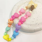 Rubberized Spray Painted Faceted Heart Acrylic Beads 19mm 50pcs 4