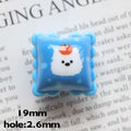 Cute Puppy Square Acrylic Beads 19mm Colorful Mixed 20pcs 6