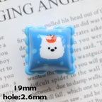 Cute Puppy Square Acrylic Beads 19mm Colorful Mixed 20pcs 6
