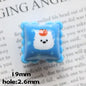 Cute Puppy Square Acrylic Beads 19mm Colorful Mixed 20pcs 6