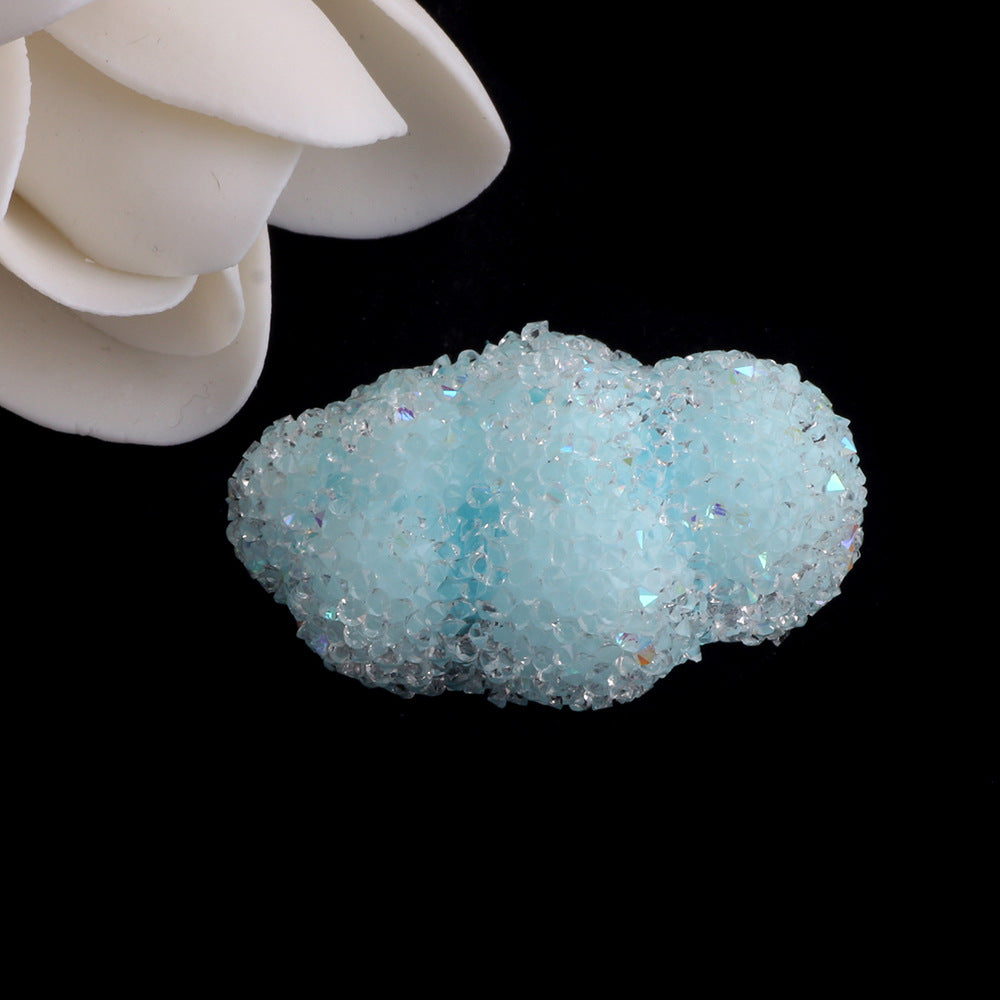 Granulated Sugar Texture Cloud Resin Beads 35mm 2pcs 6