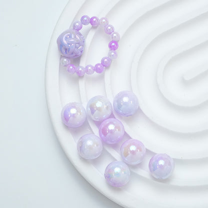 Pearl Round Acrylic Beads 6-10mm Dual Color Gradient Imitation Pearl 9