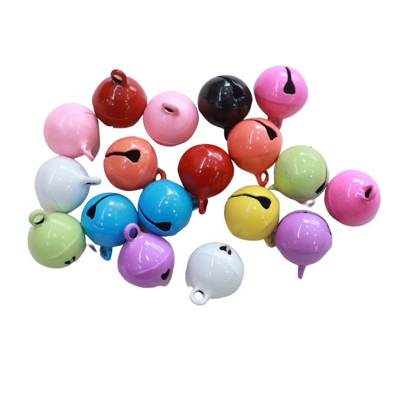 Painted Iron Jingle Bells 14mm Colorful Craft Keychain Accessories 100pcs 5