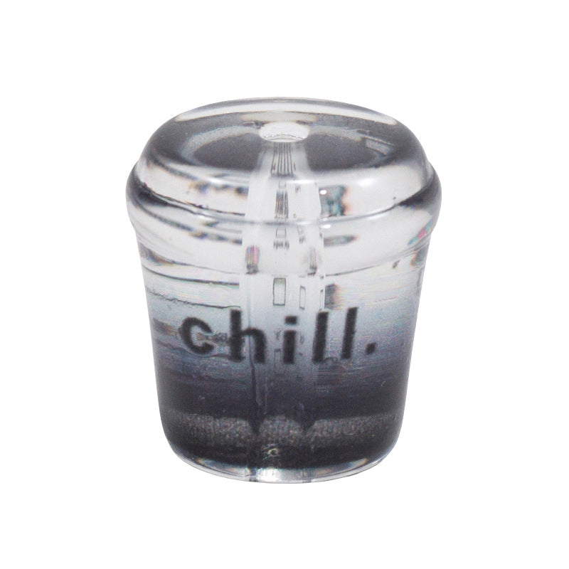 3D Bubble Tea Acrylic Beads 21mm Transparent Colorful 10pcs 14