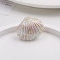 Plating Shell Acrylic Beads 30mm Two Tone Iridescent Scallop 10pcs 8