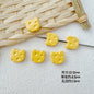 Baking Painted Cheese Animal Metal Beads Whimsical Pastel Colors 20pcs 38