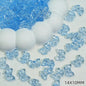 Sweet Bow Glass Beads 14mm Transparent Pastel Mixed Colors 50pcs 14