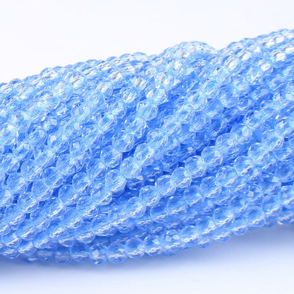 Transparent Disc Seed Glass Beads 2mm Glossy Blue Tones 360pcs 2 Strands 38