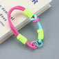 Dual Color Knotted Double Ring Phone Wristlet Keychain Nylon 3pcs 12