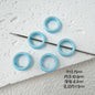 Heart Circle Floral Metal Beads Painted Solid Color Bulk 20pcs 9