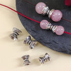 Alloy Lotus Pedestal Bead Caps 6mm 8mm Double-Sided 100pcs