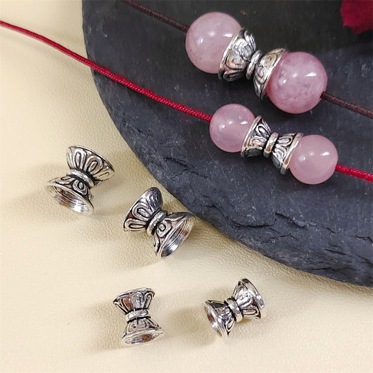 Alloy Lotus Pedestal Bead Caps 6mm 8mm Double-Sided 100pcs