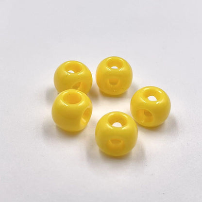 Colored Four-Hole Acrylic Beads Large Hole Chunky Mixed Finishes 100pcs 14