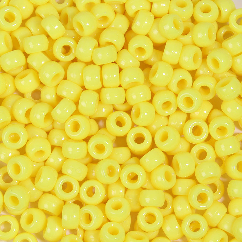 Multicolor Pony Beads Acrylic 9mm Smooth Finish 100pcs 26