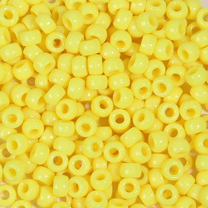 Multicolor Pony Beads Acrylic 9mm Smooth Finish 100pcs 26