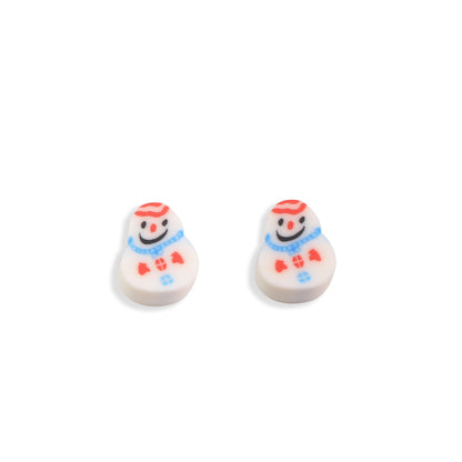 Christmas Clay Beads Polymer Colorful Snowmen Gifts Trees 100pcs 7