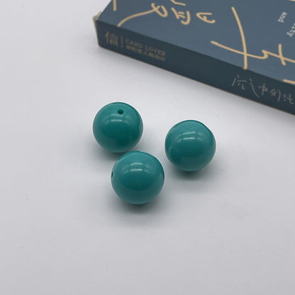 Opaque Bubblegum Beads 20mm Solid Color Glossy Mixed 113pcs 13