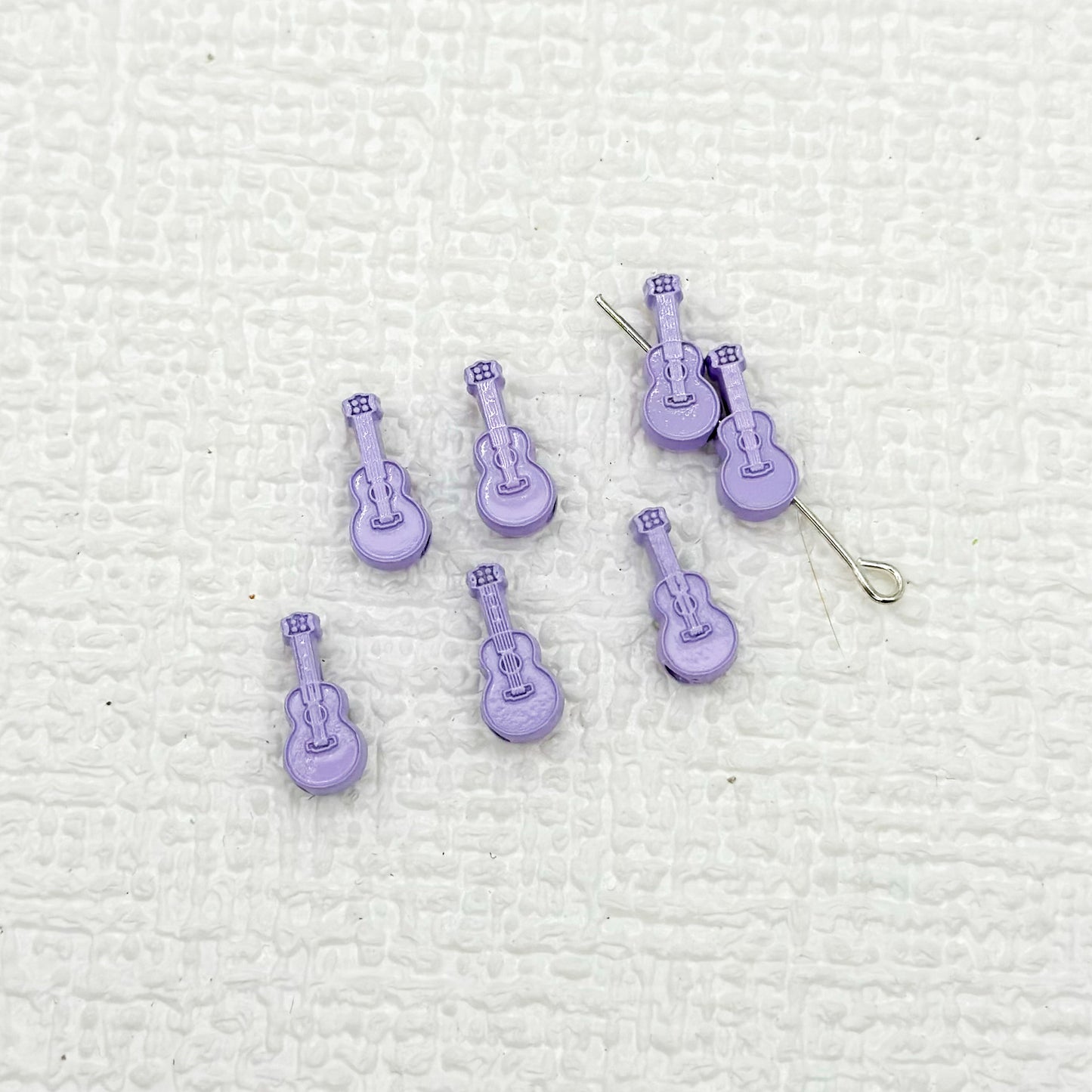 Guitar Metal Beads 12mm Baked Painted Multicolor 20pcs 13