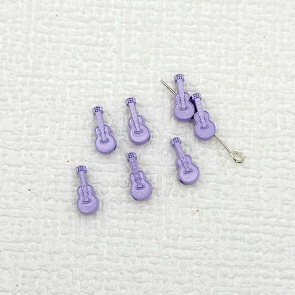 Guitar Metal Beads 12mm Baked Painted Multicolor 20pcs 13