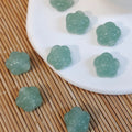 Imitation Jade Five-Petal Resin Beads 12mm Translucent Pastel 10pcs 6