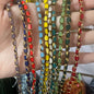 Gilded Oval Seed Glass Beads 4x6mm Plated Gold Frame 96pcs 24