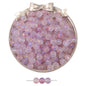 Frosted Round Glass Beads 8mm Pastel Jewel Tones Matte Finish 100pcs 19