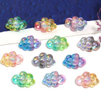 Plating 3D Cloud Acrylic Beads 16x24mm Transparent Iridescent 50pcs 4