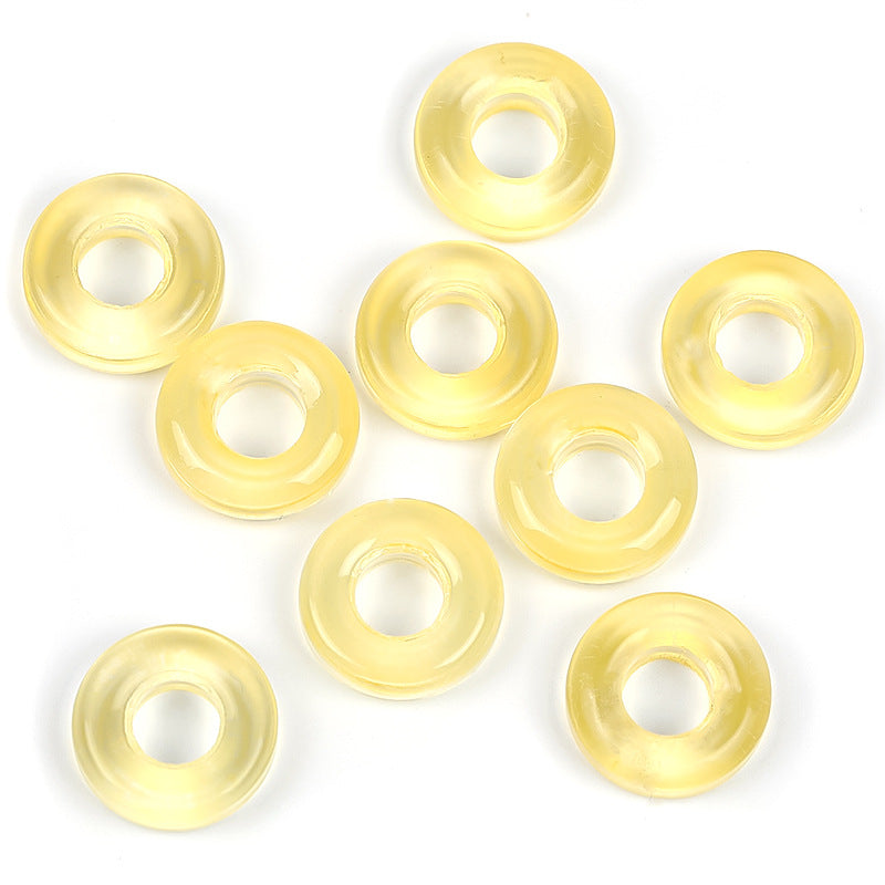 Glass Circle Spacer Beads 10mm Transparent 50pcs 15