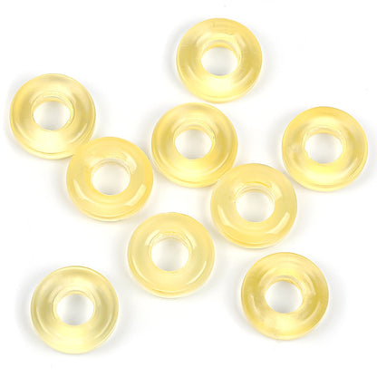 Glass Circle Spacer Beads 10mm Transparent 50pcs 15