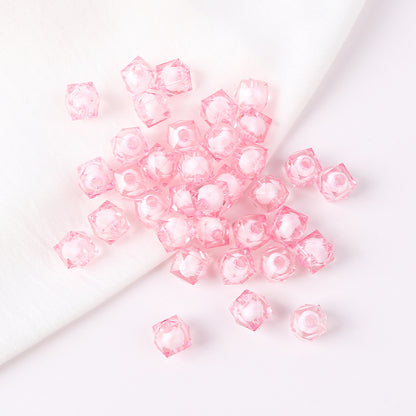 Faceted Acrylic Sago Beads 8-10mm Glossy Translucent 100pcs 16
