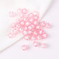 Faceted Acrylic Sago Beads 8-10mm Glossy Translucent 100pcs 16